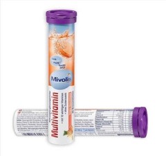 5 Tubes Mivolis Multivitamin Dietary Supplements 20 Effervescent Tablets