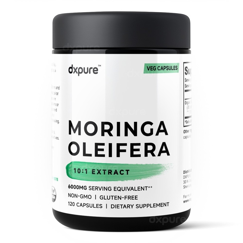 Moringa Oleifera Leaf Powder Supplement – 6000mg – 120 Capsules