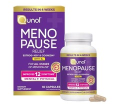 Qunol Menopause Relief Capsules, Peri to Post, Results in 4 Weeks, Hormone Free