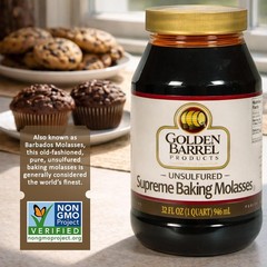 Golden Barrel Unsulphured Supreme Molasses, 32 Ounce 32 Fl Oz (Pack of 1)