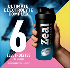 Zeal Electrolyte Powder, Lemon Berry, Zero Sugar, 90 Servings
