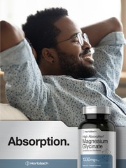Magnesium Glycinate | 1330mg | 250 Capsules | Buffered & Chelated | by Horbaach
