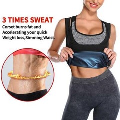Women Men Sweat Shaper Slimming Polymer Sauna Vest Tank Top Shapewear Weightloss