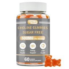 HFELIZ Choline Supplement Gummies Sugar Free, 500mg 60 Count (Pack of 1)