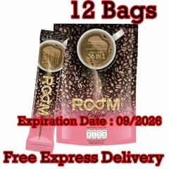 12 Room Coffee 36 in 1 Drink Weight Control Detox Boost Burn 0% Trans-fat Sugar