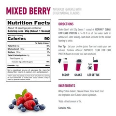 Whey Protein Isolate Powder Mixed Berry Flavor 20g Protein per Serving for