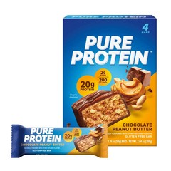Pure Protein Bar, Chocolate Peanut Butter, Protein, Gluten Free, 1.76 oz, 12 Ct