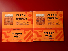 Proper Wild Peach Mango Clean Energy Shots 12ct (2×6-Pack) Organic Plant Based