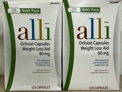 Alli Orlistat Diet Pills Refill Pack – 120 Capsules – Pack of 2 – Exp 01/2027+