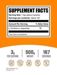 BulkSupplements.com L-Ornithine L-Aspartate Powder – 1.1 Pound (Pack of 1)