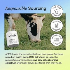 3-pieces ARMRA Colostrum Unflavored Jar Grass-Fed Immune Fitness Brain Benefits