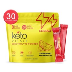 Keto Vitals Electrolyte Energy Drink Powder Packets – Increases Energy – 30 CT