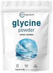Glycine Powder, 1KG (2.2 Pounds), Glycine 1000mg Per Serving, Water Soluble a…