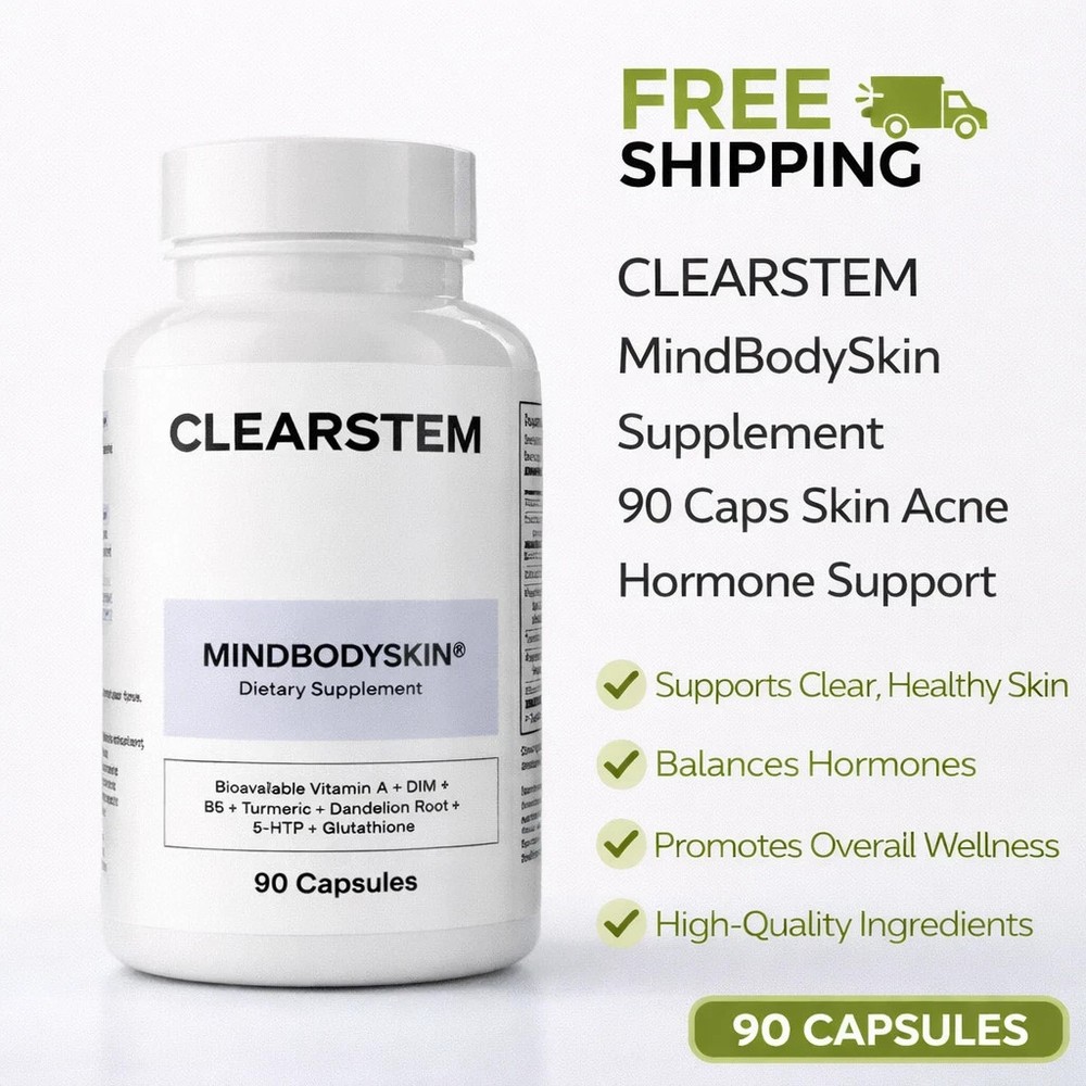 CLEARSTEM MindBodySkin Supplement 90 Caps Skin Acne Hormone Support