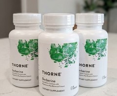 Thorne, Berberine, 1000 milligrams per & serving, 3 packs of 60 capsules-