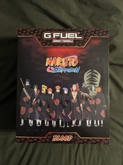 Gfuel Naruto Blood Collector’s Box Shaker + Tub G FUEL