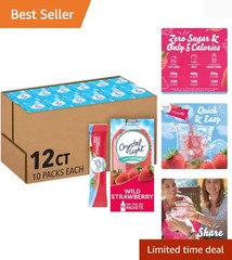 Wild Strawberry Artificially Flavored Powdered Drink Mix with Caffeine, 120 c…