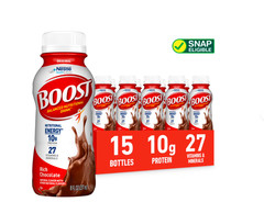 BOOST Original, Nutritional Drink, Rich Chocolate, 10g Protein, Pack15 – 8 fl oz