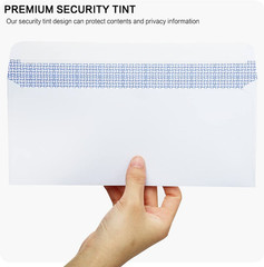 #10 Double Window Security Self Seal Envelopes 500 Pack White 24 LB