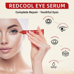 Redcool Caffeine Eye Serum for Dark Circles 0.7 Fl Oz (Pack of 1), Bright Red