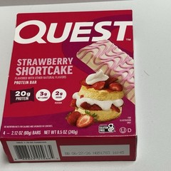 4x QUEST Protein Bars Strawberry Shortcake 4 Bars in a Box – 4 BOXES BB 6/27/26