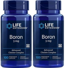 2 Bottles of Life Extension Boron 3 mg – 100 Vegetarian Capsules each – Newest