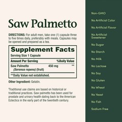 Nature’s Bounty Saw Palmetto 250 Count Herbal Supplement For Men’s Health