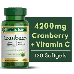 Nature’s Bounty Cranberry with Vitamin C4200 mg Equivalent, 120 Softgels & count