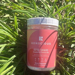2x Konscious Keto Shake Strawberry Ketogenic Weight Loss MCT + Whey + Avacado