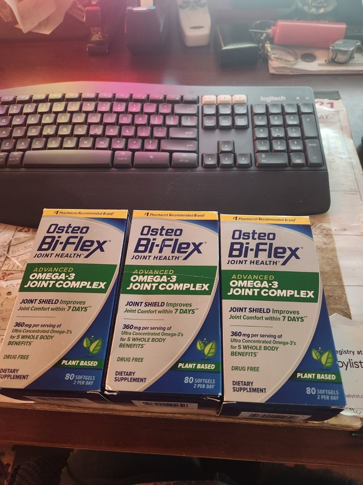Lot of 3 Osteo Bi-Flex Advanced Omega-3 Joint Complex, 80 Ct Exp 5/27 Free Ship