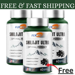 Pack) (3 Flynew Shilajit Ultra Optimal Potency, Shilajit Extract with L-Arginine