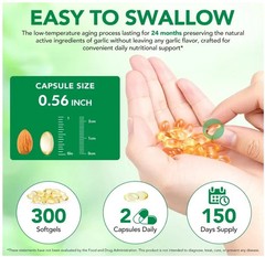 Aged Garlic Extract 7500mg Immune Support 300 Softgels Heart Health Antioxidant