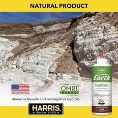 Harris 8 oz. Diatomaceous Earth Food Grade Non-toxic and easy to use wood piles