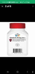 21st Century Vitamin D3 2000 IU Rapid Release Softgels Gluten Free 50 mcg 250 Ct