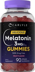 Carlyle Melatonin Gummies 3mg | 90 Count | Fruit Flavor Gummy Supplement |…