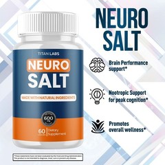 (5 Pack) Neuro Salt Nootropic All Natural Brain Supplement NeuroSalt 300 Capsule