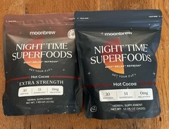Lot of 2 Moonbrew Night Time Superfoods Extra Strength Hot Cocoa Oct 2026