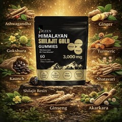 Organic Himalayan Shilajit Gummies 3000mg for Energy & Wellness Supplements
