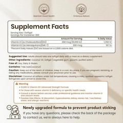 2 PACKS-NEW VEV Vitamin D3 K2 10000 IU, 300 Coconut Oil Softgels, 2-in-1 D&K