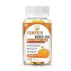 3000mg Pumpkin Seed Oil Saw Palmetto 120 Softgels Bladder Health, Immune Support