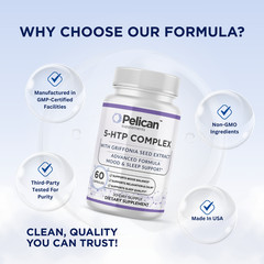 Pelican 5-HTP Complex – Mood & Sleep Support – 60 Capsules