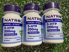 3-Pack 200 mg 60 Time-Release Tablets Natrol Mood + Stress 5-HTP 200mg EXP3/2026