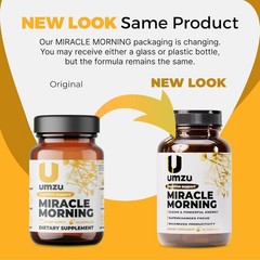 Miracle Morning Natural Energy Focus & Mood Boost | 150mg Caffeine 30 Caps