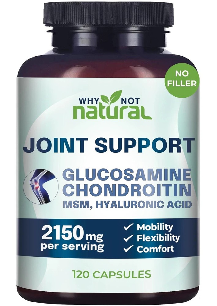 NEW LUXRY Why Not Natural Glucosamine Chondroitin MSM Joint Support Knee Health
