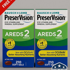 2 bottles Eye Vitamins Doctor Recommended Brand Lutein and Zeaxanthin Supplement