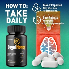 (5 Pack) CogniHoney Pills – Brain Health & Cognitive Support Supplement 300 Caps