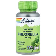 2 X Solaray, True Herbs, Broken Cell Chlorella, 410 mg, 100 VegCaps