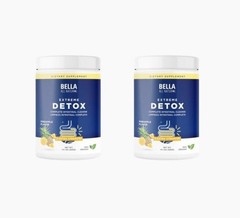 2 BOTTLES–Bella All Natural Extreme Detox Powder -Complete Intestinal Cleanse