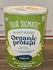 New & Sealed! Four Sigmatic Organic Plant-Based Protein Powder 1.06 Pound 07/26