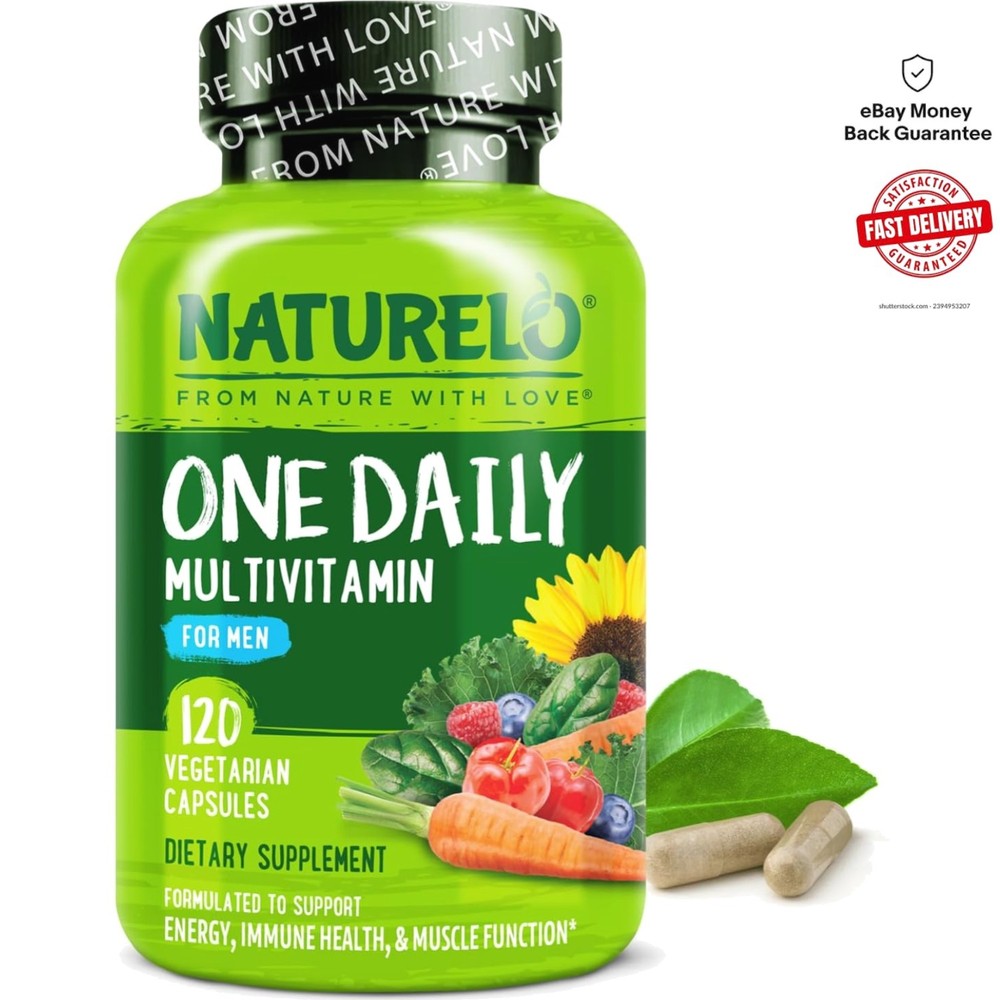 Men’s Energy & Immune Support – 120 Multivitamin Capsules with Whole Foods